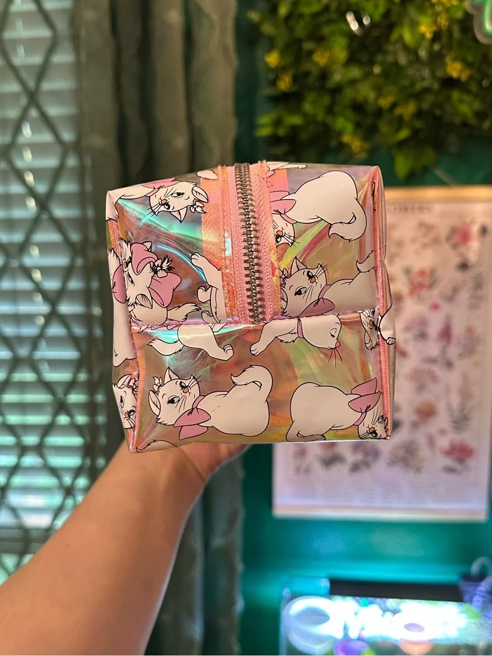 Disney Marie Holographic Makeup Bag